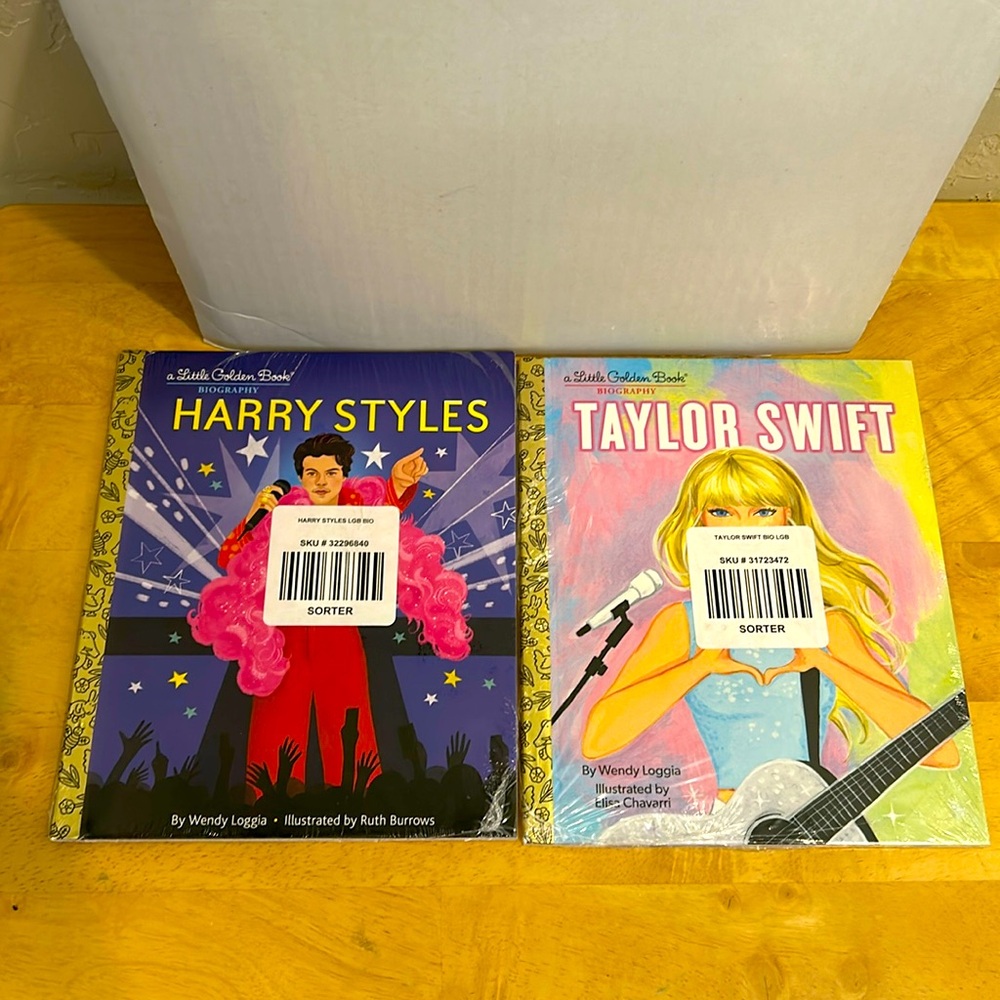 Taylor Swift and Harry Styles Little Golden Books Biography Bundle of Two Books